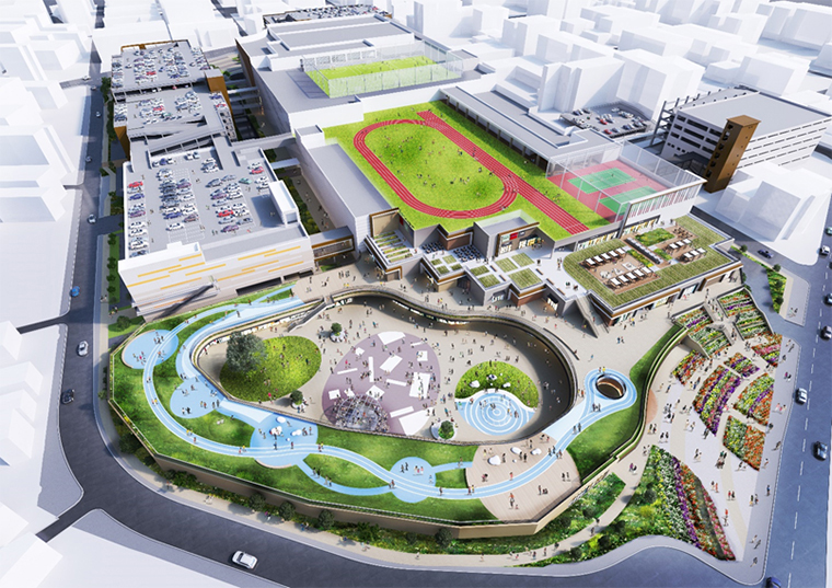 Mitsui Fudosan / Commercial facility on the site of the fruit and vegetable market in Fukuoka City, opened in the spring of 2022